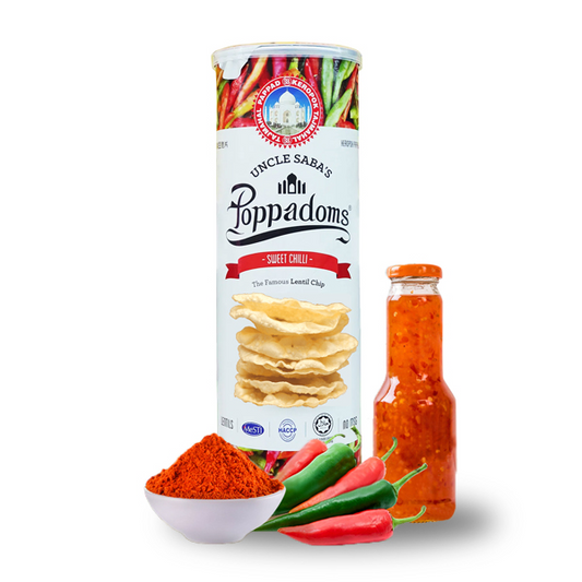 Uncle Saba’s Poppadoms Lentil Crisp Sweet Chili 70g (gluten-free)