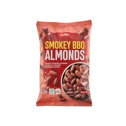 Coles Smokey BBQ Almonds 200g