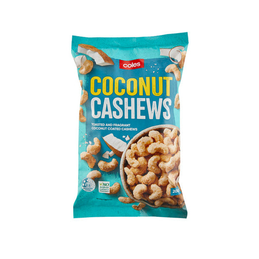 Coles Coconut Cashews 200g