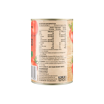 Coles Italian Crushed Tomatoes Mixed Herbs 400g