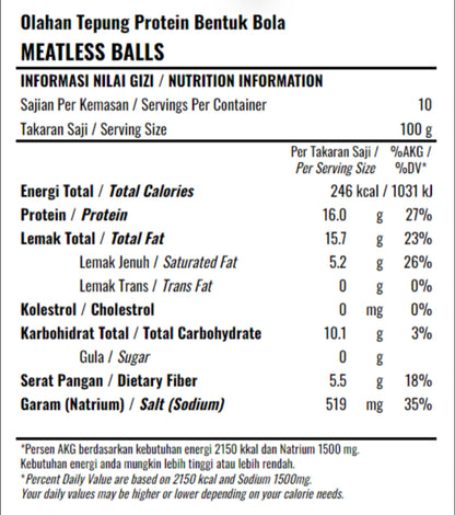 Green Rebel Meatless Balls 1kg (Halal)