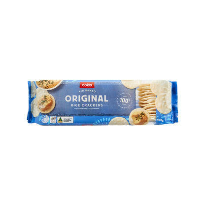 Coles Air Baked Original Rice Crackers 100g (gluten-free)