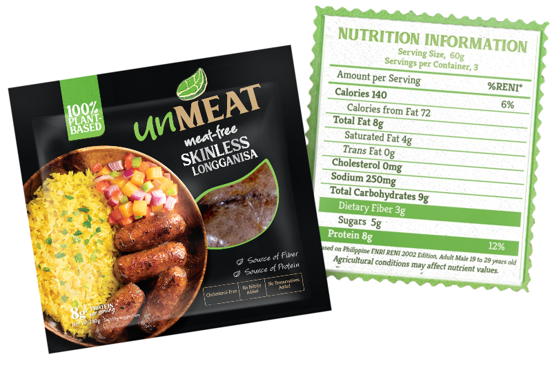 Unmeat Skinless Longganisa 180g