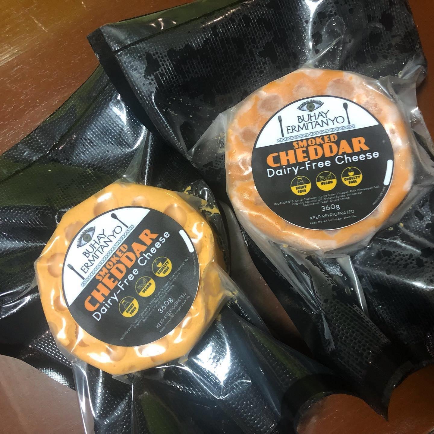 Buhay Ermitanyo Vegan Smoked Cheddar Cheese 360g (gluten-free, sugar-free)