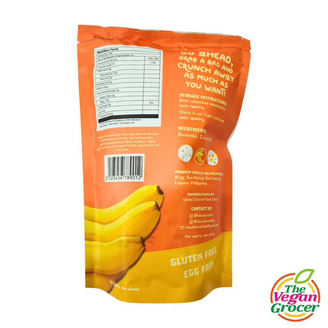 Island Crunch Banana Crunch 65g - Less Sweet