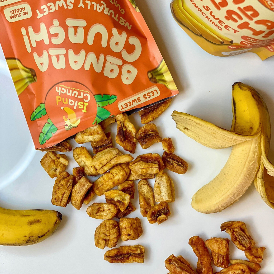 Island Crunch Banana Crunch 65g - Less Sweet