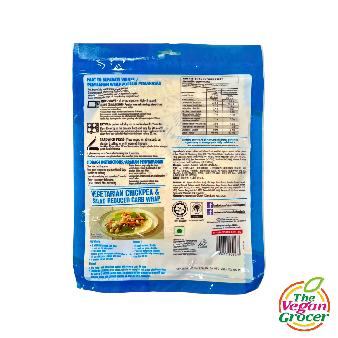 Mission Reduced Carb Wraps 270g 6pcs