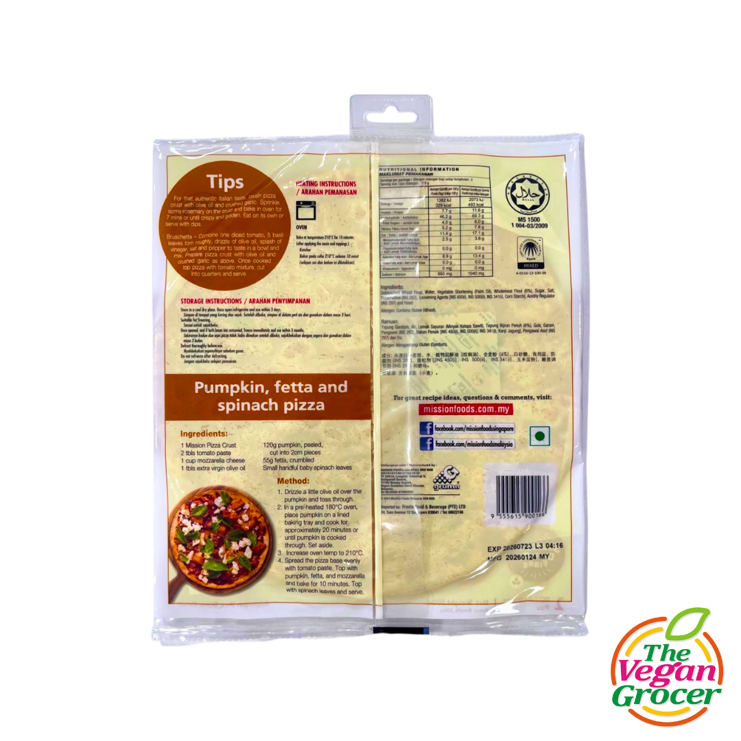 Mission Wholemeal Pizza Crust  300g 2pcs