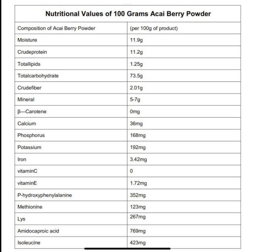 TVG Acai Powder 100g
