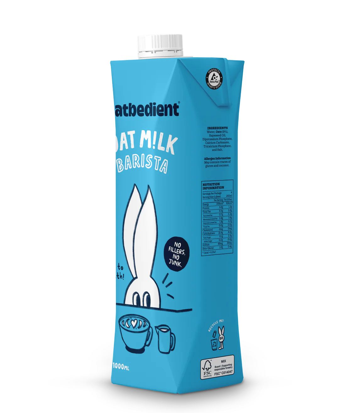 Oatbedient Barista Oatmilk 1L