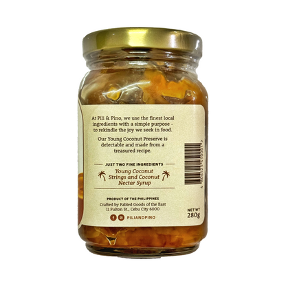 Pili & Pino Young Coconut Preserve 280g (gluten-free)