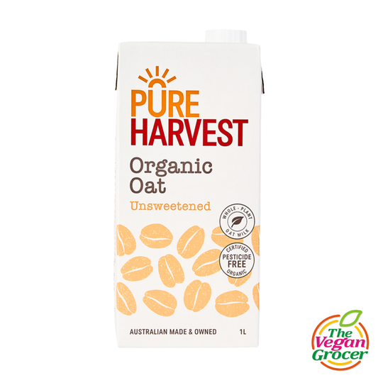 Pure Harvest Organic Oat Milk Unsweetened 1L (soy-free, nut-free)