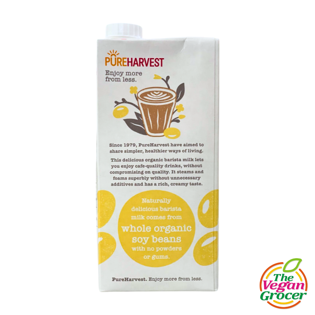 Pure Harvest Organic Soy Milk Barista 1L (gluten-free, nut-free)