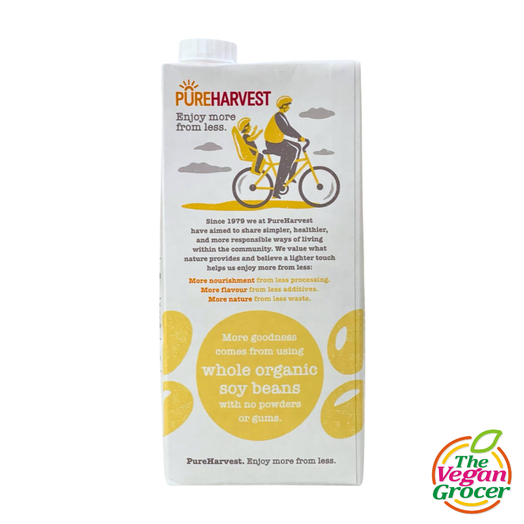 Pure Harvest Organic Soy Milk Original 1L (gluten-free, nut-free)