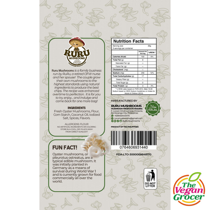 Ruru Mushroom Chips (Garlic Flavor) 100g