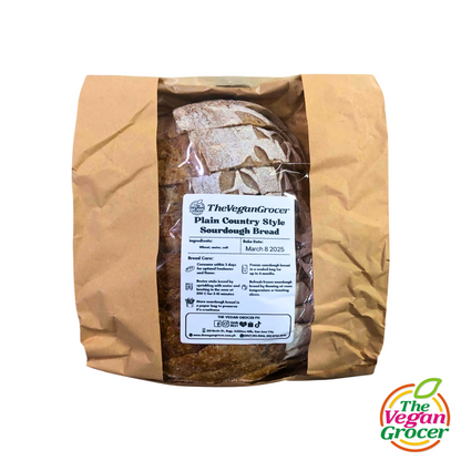 TVG Vegan Plain Country-Style Sourdough Bread (no sugar added)
