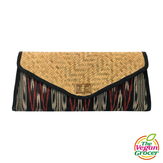 Tahum Tinalak Apple Clutch w Bamboo Flap