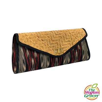 Tahum Tinalak Apple Clutch w Bamboo Flap