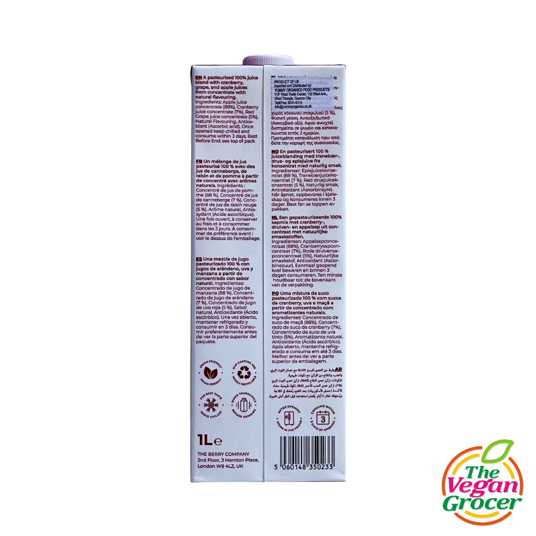 The Berry Company Cranberry 1L (NAS no added sugar)