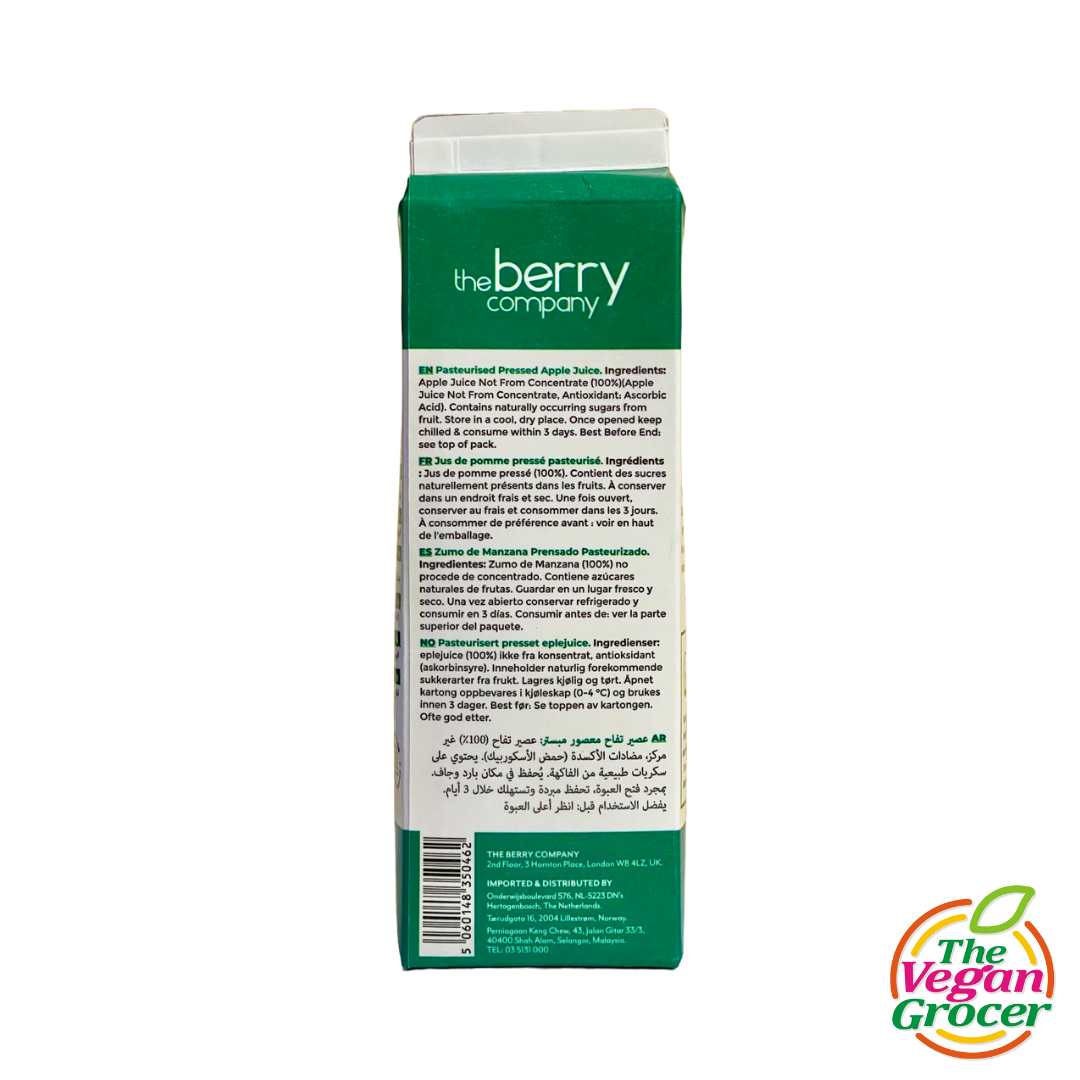 The Berry Company Pressed Apple with Elderflower 1L (NAS no  added sugar)