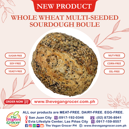 NoMom Whole Wheat Multi-Seeded Vegan Sourdough Boule (sugar-free)