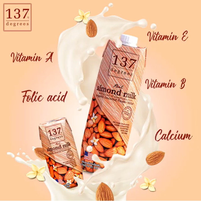 137 Degrees Almond Milk Original 1L (gluten-free, Halal)