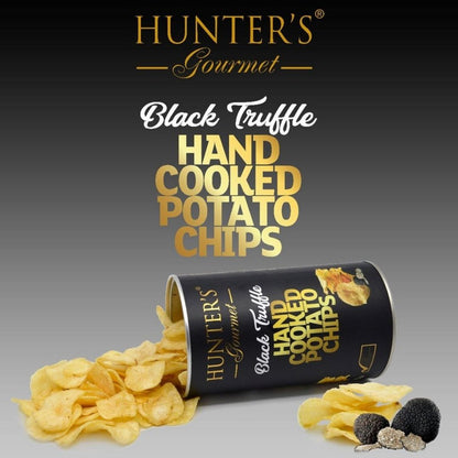 Hunters Gourmet Black Truffle Hand Cooked Potato Chips 150g (gluten-free)