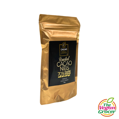 Cacao de Davao Roasted Cacao Nibs  (70% Dark Chocolate coated with coconut sugar) 100g