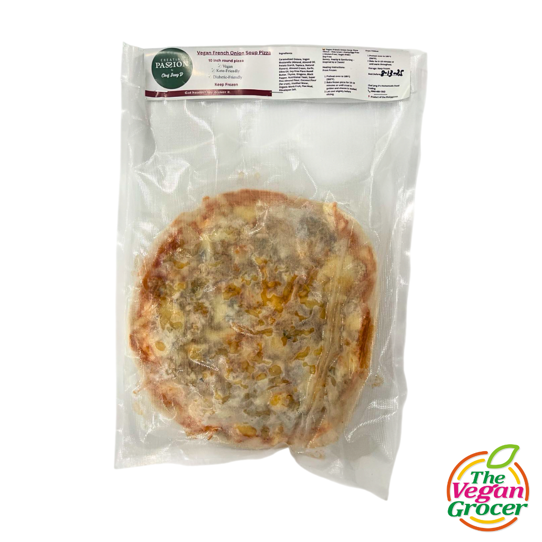 Chef Jeng Vegan French Onion Soup Thin Crust Pizza 10" (gluten-free, sugar-free)