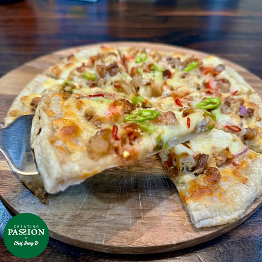 Chef Jeng Vegan Sisig Pizza (gluten-free, sugar-free)