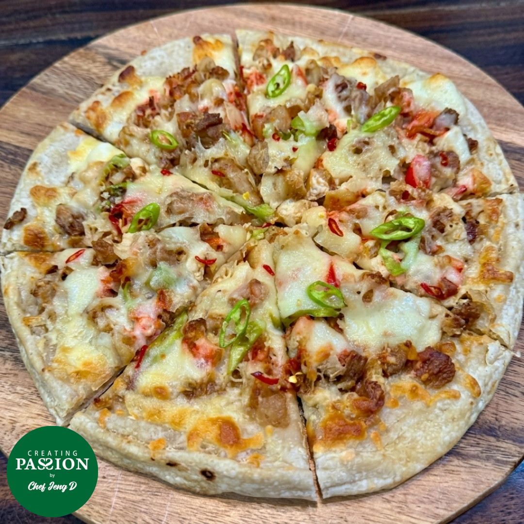 Chef Jeng Vegan Sisig Pizza (gluten-free, sugar-free)