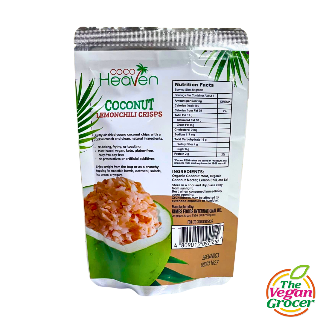 Coco Heaven Organic Coconut Crisps 30g (gluten-free, soy-free)
