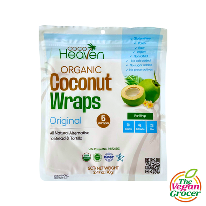 Coco Heaven Organic Coconut Wraps 5pcs 70g (gluten-free, paleo)