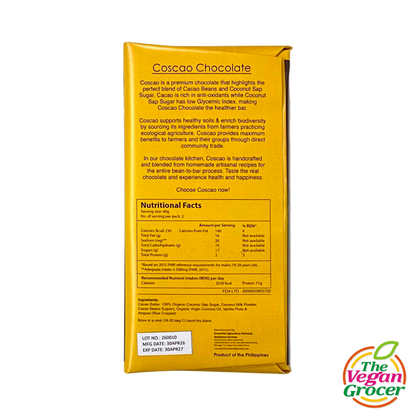 Coscao Coconut Milk Chocolate with Ampaw 43%