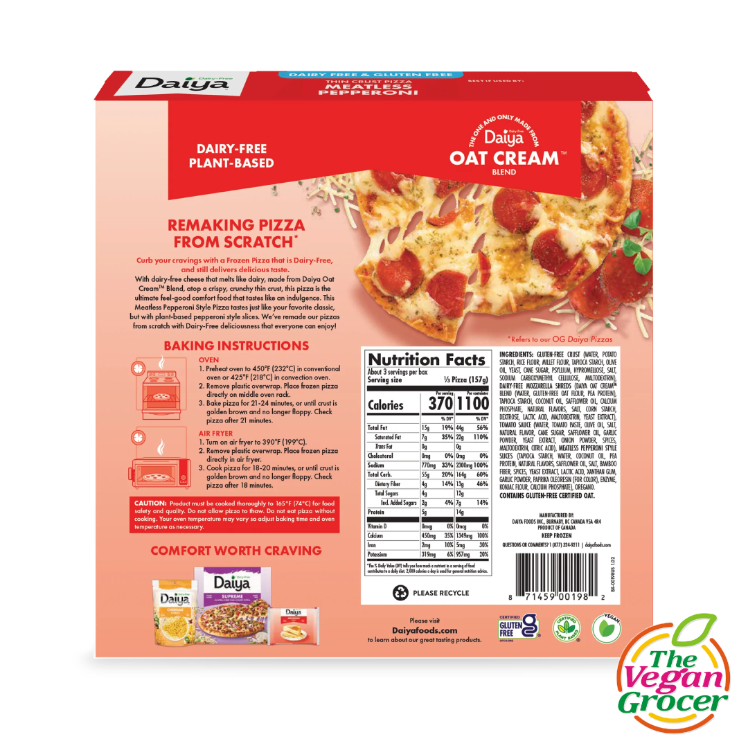 Daiya Meatless Pepperoni 472g (gluten-free, dairy-free)