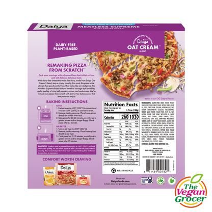 Daiya Meatless Supreme Thin Crust Pizza 550g (gluten-free, dairy-free)