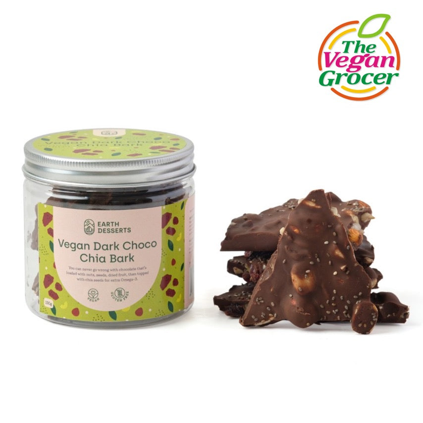 Earth Desserts Dark Choco Chia Bark 150g