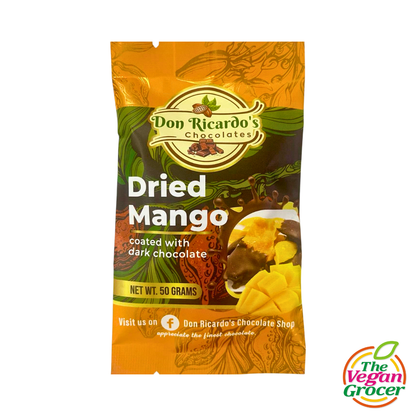 Don Ricardo's Dried Mango coated with Dark Chocolate 50g