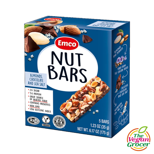 Emco Nut Bars Almonds, Chocolate and Sea Salt 175g (gluten-free)