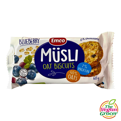 Emco Müsli Oat Biscuits 60g - Blueberry