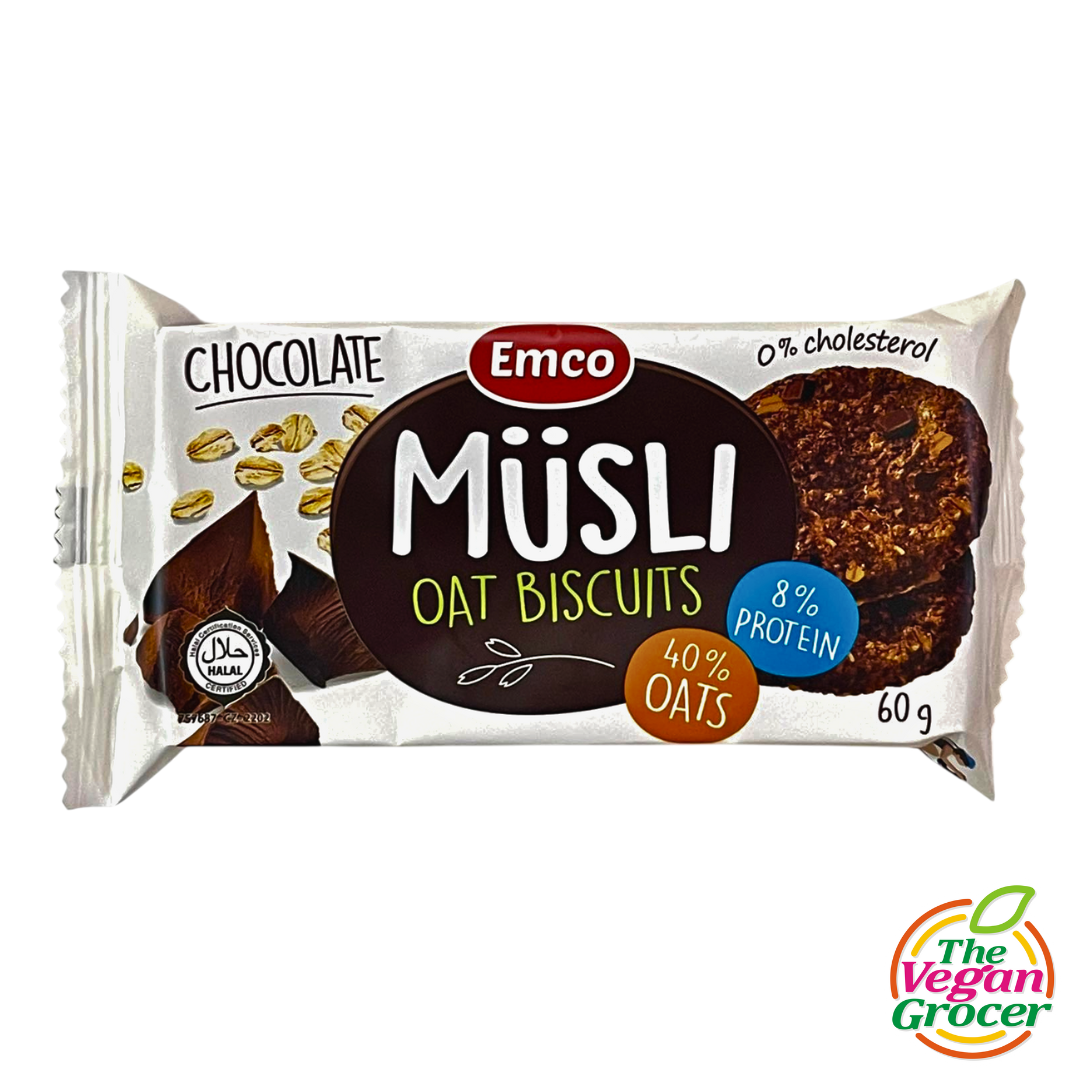 Emco Müsli Oat Biscuits 60g - Chocolate