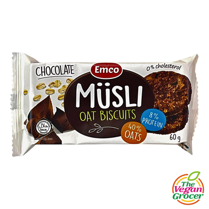 Emco Müsli Oat Biscuits 60g - Chocolate