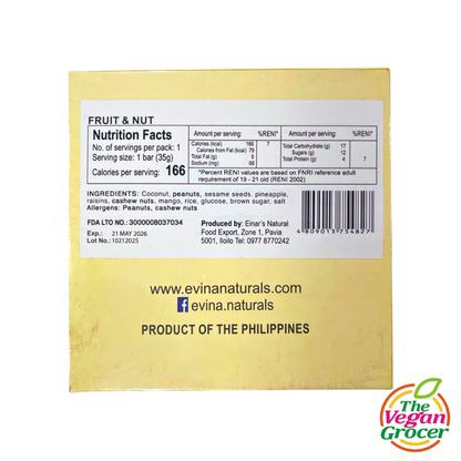 Evina Naturals Smarty Bar Fruit & Nut (gluten-free)