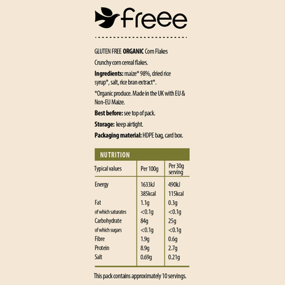 Freee Gluten-free Corn Flakes 325g (organic)