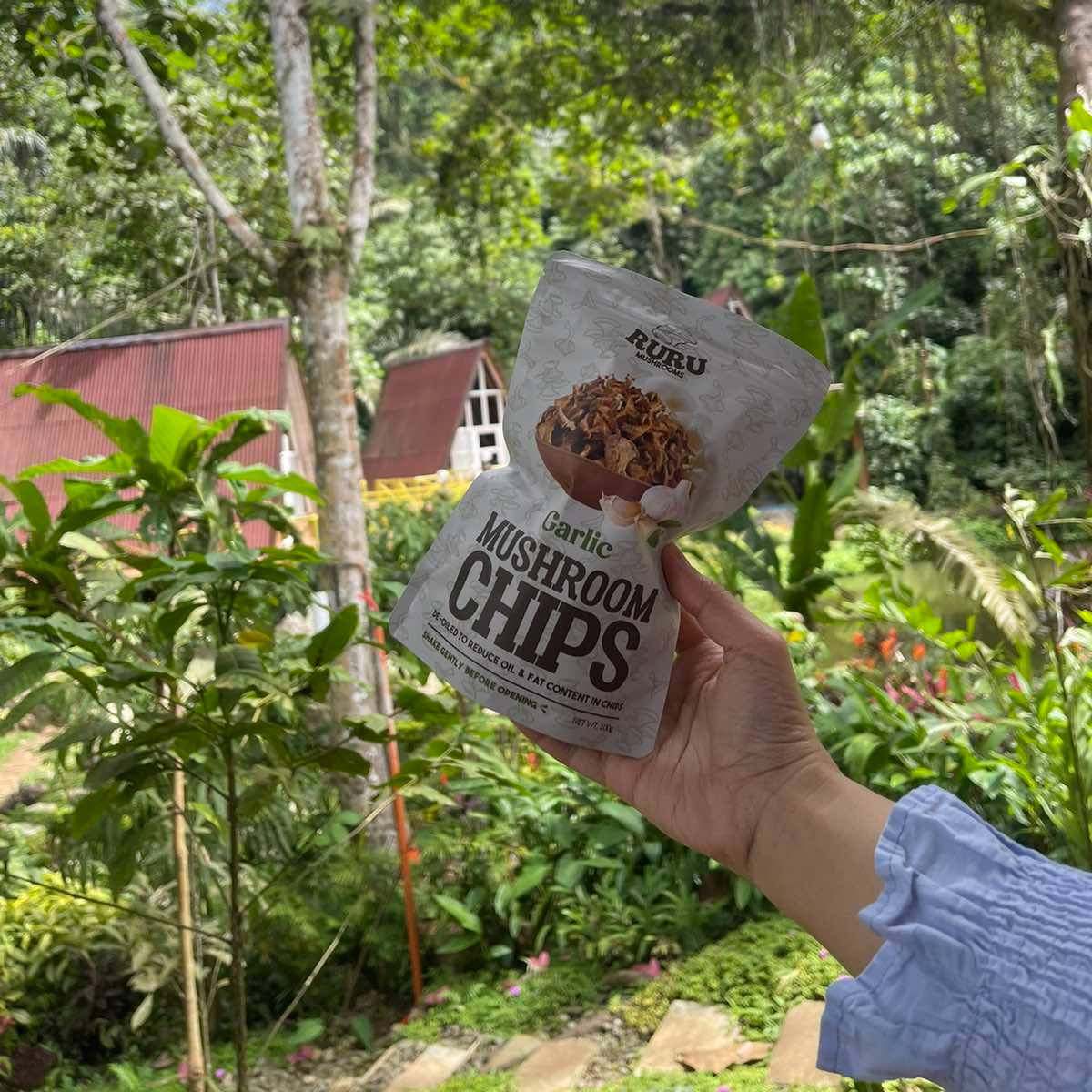 Ruru Mushroom Chips (Garlic Flavor) 100g