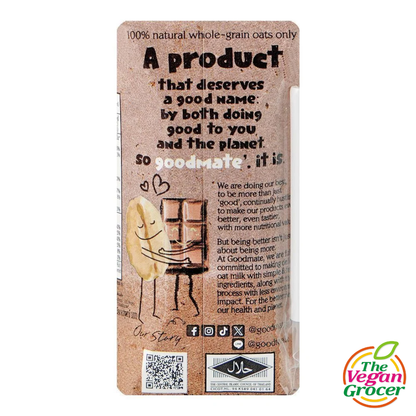 Goodmate Chocolate OatMilk 180ml (gluten-free, soy-free)