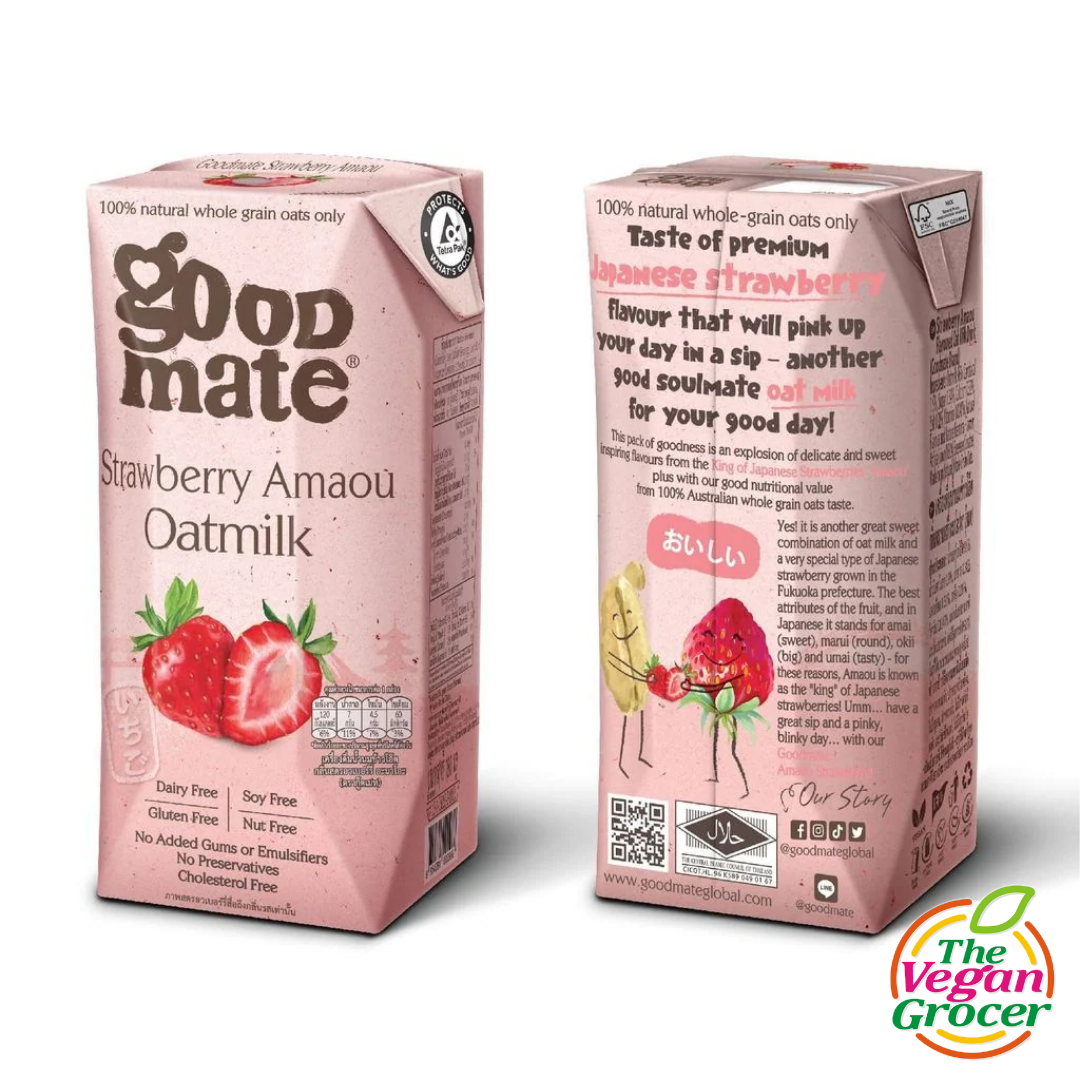 Goodmate Strawberry Flavored OatMilk 180ml (gluten-free, soy-free)