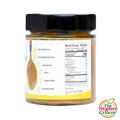 Gourmet Healthy Nut Butter Vegan - Roasted Almond Smooth & Creamy 250g (gluten-free, sugar-free)