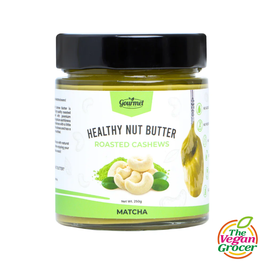Gourmet Healthy Nut Butter Vegan - Roasted Cashew Matcha 250g (gluten-free, sugar-free)