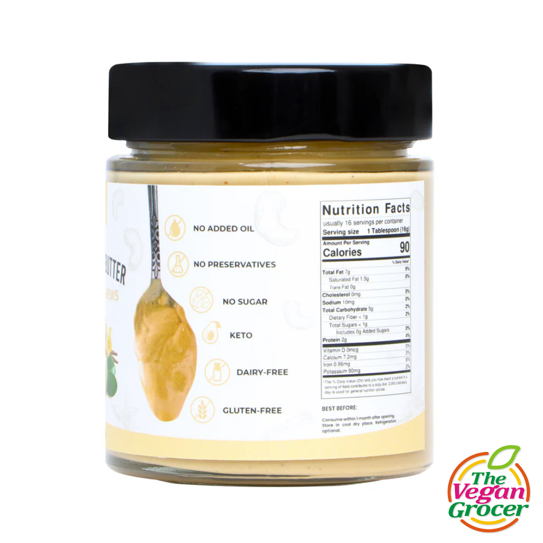 Gourmet Healthy Nut Butter Vegan - Roasted Cashew Vanilla 250g (gluten-free, sugar-free)
